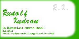 rudolf kudron business card